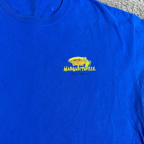 Margaritaville Shirt Mens Extra Large Blue Flip Flop Repair Shop Short Sleeve - Picture 9 of 11